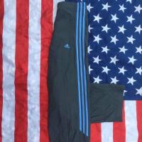 ราคา กางเกง Adidas ผ้าร่ม มือสอง สีกรม แถบฟ้า กางเกงวอร์มราคาถูก สำหรับผู้ชาย และผู้หญิง (Second-hand Adidas Trousers) (3553382760)