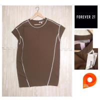 ราคา Forever 21 เดรสสีน้ำตาลอมเขียวขี้ม้า ผ้าชีฟอง size M อก 46” (16191120376)