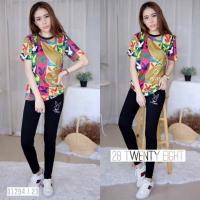 ราคา set เสื้อแขนสั้นพิมพ์ลายดิจิตอลคมชัดลาย playboy ทั้งตัวสวยสุดๆ มาพร้อมกางเกงเลกกิ้ง ติดโลโก้เข้าเซท แมทสุดๆๆ (1007423793)