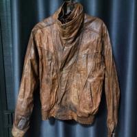 ราคา แจ็คเก็ตหนังแท้ สีน้ำตาล มือสอง หนังนุ่ม สภาพ 98% jacket Leather Brown (25750802446)