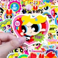 ราคา ( เซต 50 แผ่น ) Sticker สติกเกอร์ Powerpuff Girls น่ารัก (29214835140)