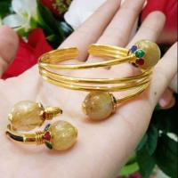 ราคา กำไลข้อมือ&แหวนสอดหางช้างหัวไหมทอง งานทองแท้ 5 ไมครอน (964976776)