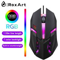 ราคา Gaming เมาส์ เมาส์เล่นเกม RGB USB สำหรับเกมมิ่ง ระบบออปติคอล1000DPI ราคาที่ถูกที่สุด (27366112542)