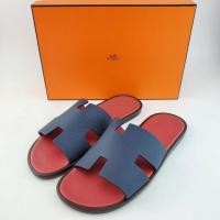 ราคา รองเท้าแตะผู้ชาย Hermes รุ่น Izmir Sandals สี Blue Celeste/Incense Red Size 42 (23620122089)