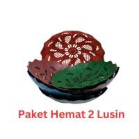 ราคา MATAHARI MERAH LJR จานหวายพลาสติกเว้าดอกทานตะวัน 21 ซม. สีแดง - 2 โหล (40605783566)