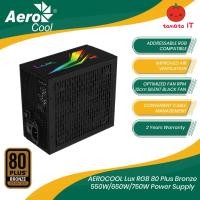 ราคา AEROCOOL Lux RGB 80 Plus พาวเวอร์ซัพพลายสีบรอนซ์ 550W/650W/750W (41805833906)