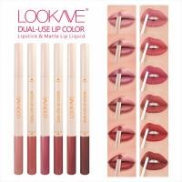 ราคา Double-Headed Lip Glaze Matte Long-lasting Waterproof Liptint Plumping Tint Beauty Lipstick (42950863878)