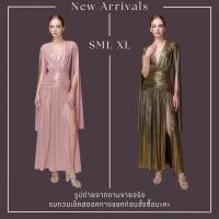 ราคา ❥S-XL เดรสออกงาน งานป้าย LUXE ชุดออกงาน เดรสงานแต่ง เดรสชมพู เดรสสีทอง ชุดราตรียาว เดรสเมทัลลิก (28992629481)