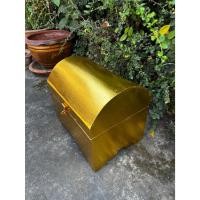 ราคา หีบไม้หีบสมบัติ ปิดทอง ฝาโค้งผิวเรียบ หีบทอง 3ขนาด กล่องไม้ กำปั่น หีบใส่ของ ใส่เงิน เครื่องประดับ (26202149693)