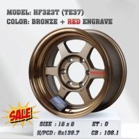 ราคา ล้อแม็กขอบ 16 กว้าง 8 นิ้วออฟเซต0 ขนาด6รู139.7 สีน้ำตาลเลเซอร์สีแดง ลาย TE37 ล้อแม็ก รถออฟโรด รถตัวยกสูง ราคารวม 4 ล้อ (27163250931)