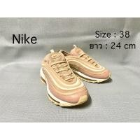 ราคา รองเท้าไนกี้ 97 สีชมพูพีชน่ารักมาก มือสองของแท้ สภาพดีมาก (26958210746)