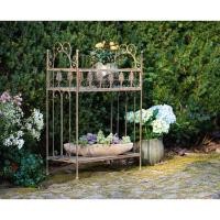 ราคา old french country retro wrought iron green wrought iron Two layers ชั้นวางของเหล็กดัดสไตล์วินเทจ (22953763737)