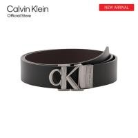 ราคา ♞,♘CALVIN KLEIN เข็มขัดผู้ชายแบบใส่ได้ 2 ด้าน Monogram Logo Belt รุ่น 4G7002G R2F - สีดำ SFH (44301598451)