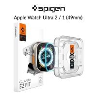 ราคา [2 แพ็ค] Spigen iWatch Ultra 2 / 1 (49mm) ตัวป้องกันหน้าจอ Glas.tr EZ Fit 9H Tempered Glass Auto Alignment Kit (41414918377)