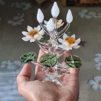 ราคา ดอกบัวแก้วคริสตัล โต๊ะหมู่บูชา บัวหิ้งพระ (17679580821)