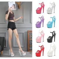 ราคา รองเท้าส้นสูง 6 / 6.8 นิ้ว ไซต์ 34-43 สีดำ/แดง/ขาว/ฟ้า/ชมพูอ่อน/ชมพูเข้ม/ม่วง/เงิน (7601340668)