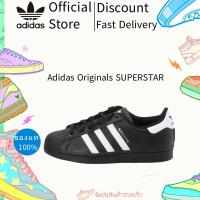 ราคา （ของแท้ %）( พร้อมส่งในไทย) adidas originals SUPERSTAR J Sneakers adidas black รองเท้าผ้าใบ (28638812699)