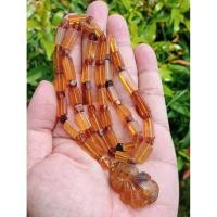 ราคา สร้อยอำพันพม่าตัวจี้แกะสลักปลาทองสวย (42952765254)