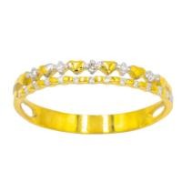 ราคา ขายไม่ได้ Happy Jewelry แหวนเพชรแถวหัวใจ เพชรแท้ทองแท้ 9K 37.5% SI317 (29357265624)