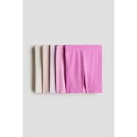 ราคา H&M(เอชแอนด์เอ็ม) กางเกงปั่นจักรยานขาสั้นผ้าคอตตอนแพ็ก 5 ตัว เด็กผู้หญิง 0773223_14 (26629007922)