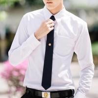 ราคา เสื้อเชิ้ตแขนยาว ทรงเข้ารูป Oxford/Twill เสื้อนักศึกษาชาย Slim fit (60500728)