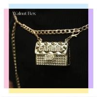 ราคา กระเป๋าคาดเอว แต่งสายโซ่โลหะ ฝังเพชร ขนาดเล็ก แฟชั่นสําหรับผู้หญิง (23464615057)