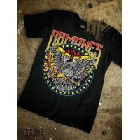 ราคา NTS 308 Ramones เสื้อยืด ลายวงดนตรี ซิลค์สกรีน ผ้าคอตตอนหนานุ่ม ไม่หดไม่ย้วย สีดำ S M L XL XXL (7367634155)