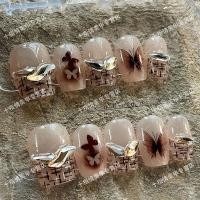 ราคา สินค้าใหม่พร้อมสต็อกฝรั่งเศสชาแนลฝันผีเสื้อเงาที่ทําด้วยมือสวมใส่เล็บระดับไฮเอนด์เล็บสติ๊กเกอร์ฤดูใบไม้ร่วงฤดูหนาวไวท์เทนนิ่งปลอมเล็บสติก20251012 (27792837343)