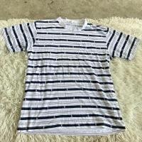 ราคา เสื้อยืดลายทาง Rodhos Valentino ขาวกลม ปักRV แบรนด์ญี่ปุ่น (29079939846)