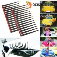 ราคา Oceanmapdz ไฟหน้าตกแต่งรถอุปกรณ์เสริม 3D Charming ขนตาปลอม Decal Auto Decal ตกแต่งไฟหน้า Decals รถ Eye Lash สติกเกอร์ (29526512889)