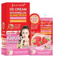 ราคา [เนียนใส อัพผิวไบร์ท] Jula's Herb จุฬาเฮิร์บ ดีดีครีมกันแดดแตงโม แบบ 1 กล่อง 6 ซอง. [จุฬาเฮิร์บ] ดีดีแตงโม กันแดด (6ซอง) (44418425661)