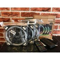 ราคา พัดลมคอม RGB Pack 3 /5/10พร้อมรีโมทปรับไฟ (7333639759)