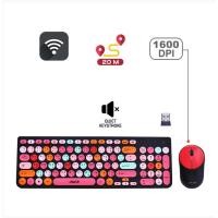 ราคา Oker ชุดคีย์บอร์ด+เมาส์ไร้สาย รุ่น K719 คีย์บอร์ด Full-size (26138909734)