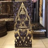 ราคา แผ่นไม้สัก แผ่นไม้สักแกะสลัก ลายช้าง 3 เศียร มีฉัตร ปัดทอง ขนาด 35x90 cm. งานไม้สัก แผ่นไม้ฉลุ แผ่นไม้แกะสลักติดผนัง (17214456012)