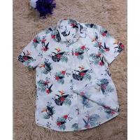 ราคา AIIZ เสื้อเชิ้ตผู้ชายมือ2 สีขาว พิมพ์ลาย ไซส์ M (22661968516)