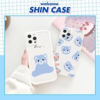 ราคา เคสไอโฟนเท็ดดี้สีน้ําเงินมันเงาขอบสี่เหลี่ยม 6/6plus/6s/6splus/7/7plus/8/8plus/x/xs/11/12/13/14/pro/max/promax/plus (24876554622)