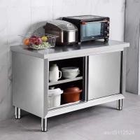 ราคา โต๊ะทำงานสแตนเลส 2 ชั้นแบบหนา - พร้อมตู้เก็บของ ตู้กับข้าว สแตนเลสคุณภาพสูง มุมโค้งมน แข็งแรงทนทาน ทำความสะอาดง่าย (42825169272)