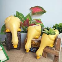 ราคา กระถาง ตุ๊กตาเป็ด เซรามิก ตุ๊กตา แต่งสวน ของแต่งบ้าน ปากหลุม 2นิ้ว (25004851102)