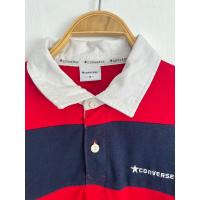 ราคา ส่งต่อเสื้อคอปกconverse ลายขวางสีแดงกรม (23036943382)