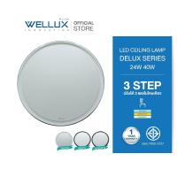 ราคา WELLUX โคมไฟเพดานติดลอย 3 แสง 24W 40W LED CEILING LAMP 3 STEP รุ่น DELUX SERIES (17858336235)
