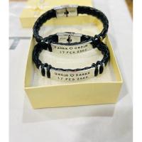 ราคา ข้อมือสายหนังแผ่นสแตนเลสแท้ สลักชื่อฟรี!! แถมกล่องฟรี!!#ของขวัญ #เครื่องประดับสลักชื่อ #ข้อมือคู่รัก #กำไลข้อมือผู้ชาย (18026887203)