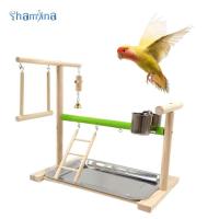 ราคา [Shamjina] Parrot Playground Bird Play Stand ไม้นกแก้ว Perch Playstand,Bird Play Gym Playpen สําหรับ Cockatoo (42023618090)