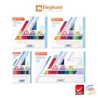 ราคา Elephant ตราช้าง สีไม้ ดินสอสีไม้ แท่งยาว พรีเมี่ยม 4.0 12 สี / 24 สี / 36 สี / 48 สี จำนวน 1 กล่อง (23757231762)