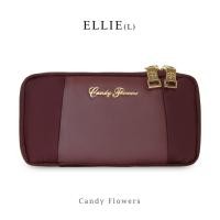 ราคา Candy Flowers กระเป๋าสตางค์ผ้าไนลอนที่เงางามที่สุด รุ่น Ellie'L 4 ช่องใส่บัตร 4 ช่องการใช้งาน มาพร (24536855599)