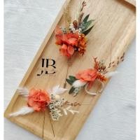 ราคา Orange tone พินติดสูท กิ๊บเสียบผมดอกไม้ แหวนดอกไม้ ดอกไม้แห้ง เข็มกลัดอก สีส้มอิฐ (23032618309)