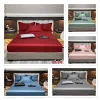 ราคา ชุดเครื่องนอน 3 ชิ้น ผ้าฝ้ายผ้าไหมไทย นุ่ม - เย็น - ผ้าปูที่นอนผ้าไหมไทยเรียบพร้อมปลอกหมอน 2 ชิ้น (44305368952)