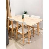 ราคา Iron Wood House ส่งฟรี sᴘᴇᴄɪᴀʟ sᴇᴛ❕❕ ชุดโต๊ะอาหารไม้ยางพารา สไตล์มินิมอล เลือกแบบได้ โต๊ะกินข้าว 4 ที่นั่ง (13754634779)