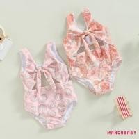 ราคา Mg-เด็กวัยหัดเดินสาวฤดูร้อนชุดว่ายน้ําชิ้นเดียวแขนกุดดอกไม้/เปลือกหอยพิมพ์ชุดว่ายน้ํากลวง (18976237820)