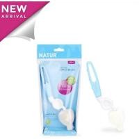 ราคา ที่ล้างขวดนม U002-1 Natur(เนเจอร์)แปรงล้างจุกนมฟองน้ำ ด้ามหมุน 360องศา แปรงล้างขวดนม (25121700029)