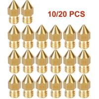 ราคา 20 Pcs MK8 Brass Nozzle 0.2MM 0.3MM 0.4MM 0.5MM 0.6MM 0.8MM Extruder Head Nozzles For 1.75MM CR10 CR10S Ender-3 3D Print (27118369704)